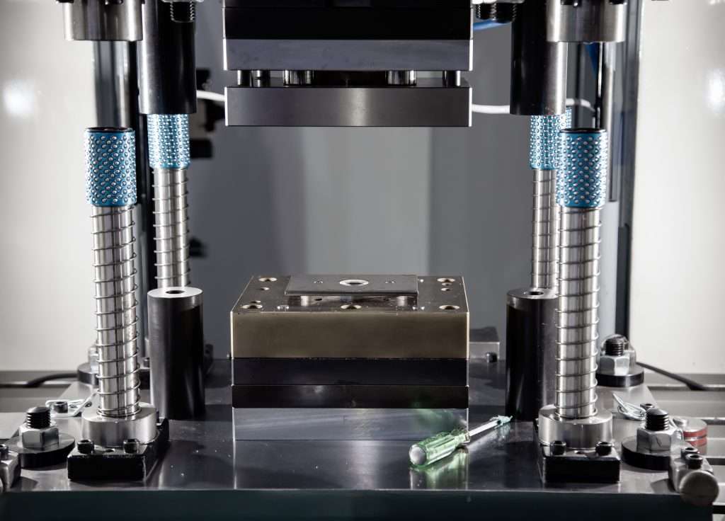 Metal Stamping in progress at Esco Precision's Hillsborough, NJ facility