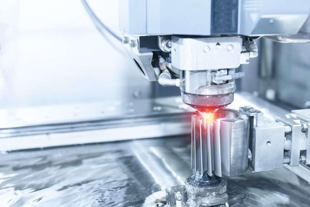 Wire & Sinker EDM in progress at Esco Precision's Hillsborough, NJ facility